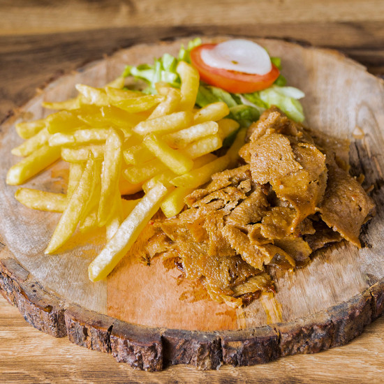 Borjús kebab tál